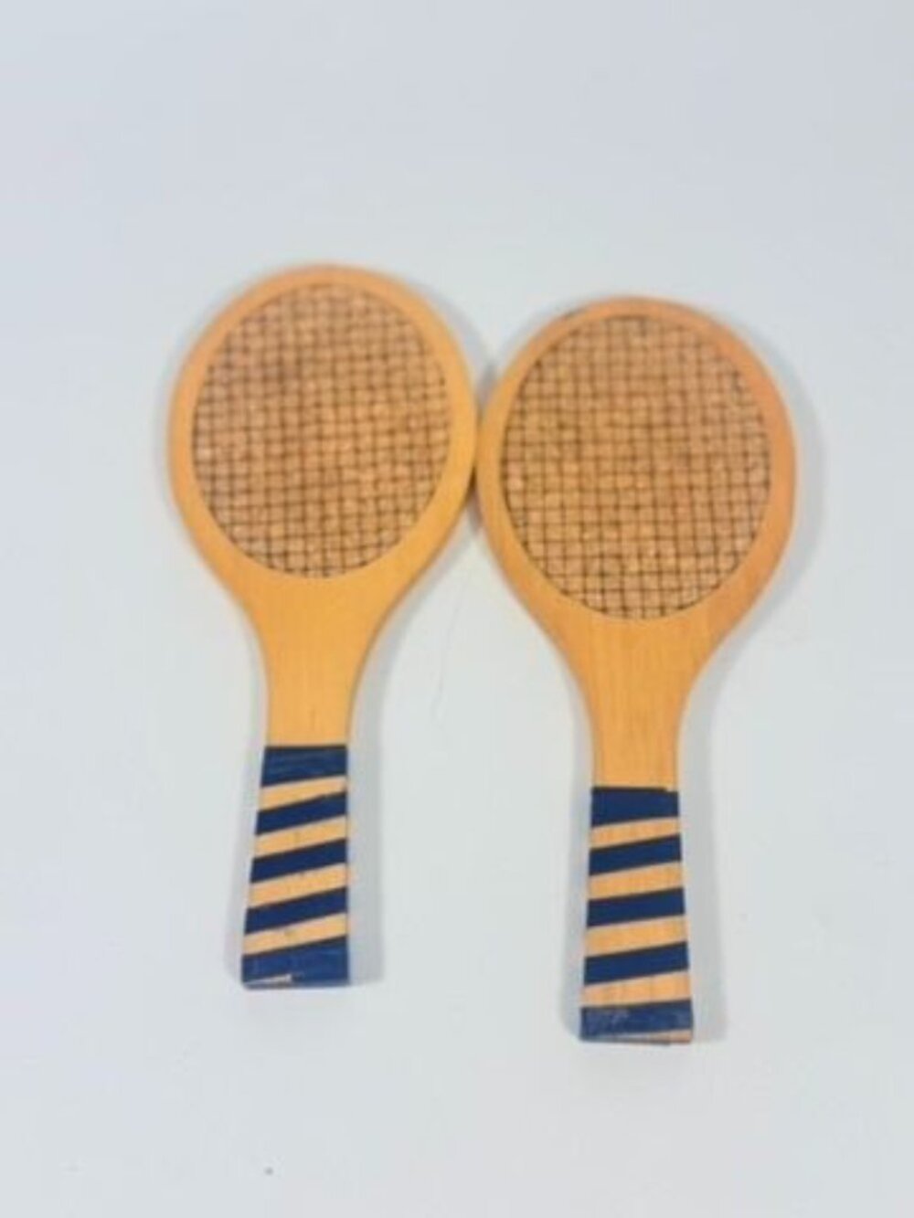 Coaster Set Cork and Wood Tennis Rackets Set 6 Unique Barware Vintage Gifts Serv - Picture 5 of 12